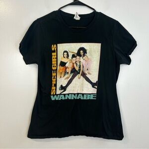 Spice Girls Y2K Wannabe Black Short Sleeve Tee/T -Shirt XL (runs small)